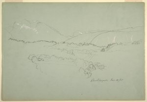 绘画，东北，在巴伐利亚贝希特斯加登附近，1868年6月20日 作者 弗雷德里克·埃德温·丘奇